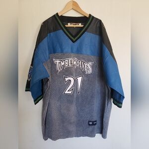 Kevin Garnett Minnesota Timberwolves Genuine Leather Suede Shirt/Jersey Pre 2007